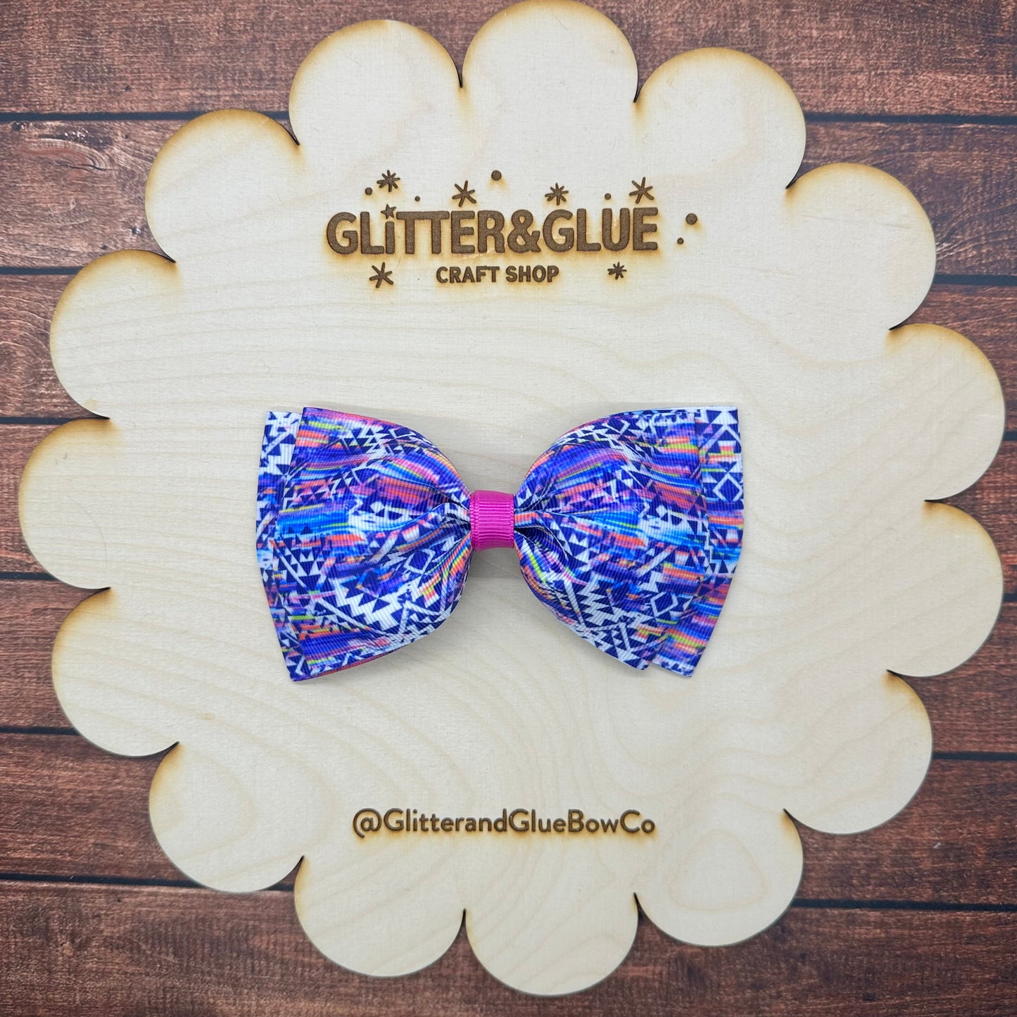Purple Aztec Bow