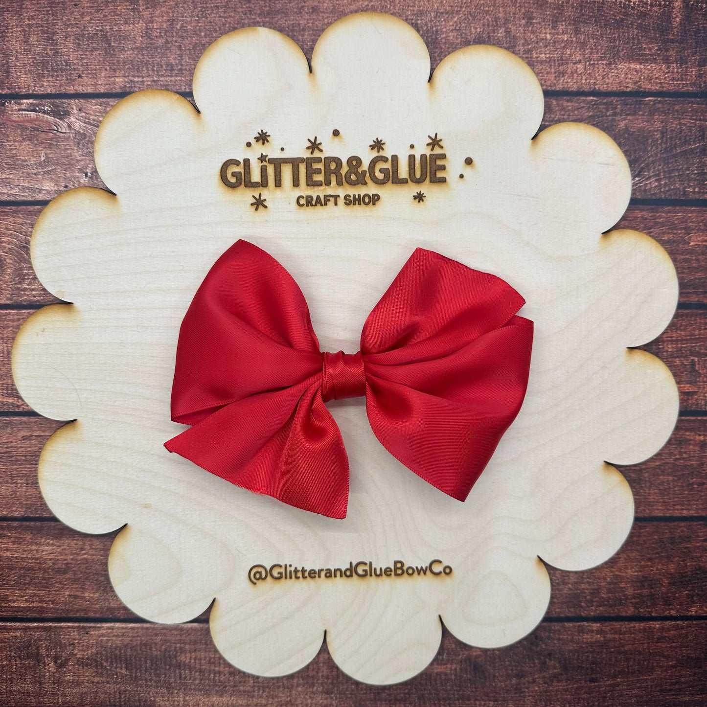 Red Satin twisted bow